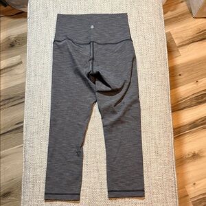 Lululemon‎ Wunder Under Luxtreme Cropped Leggings Dark Heathered Gray Luxtreme 6
